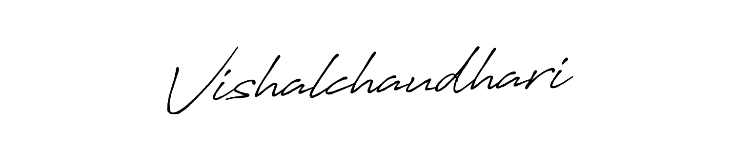 Also we have Vishalchaudhari name is the best signature style. Create professional handwritten signature collection using Antro_Vectra_Bolder autograph style. Vishalchaudhari signature style 7 images and pictures png