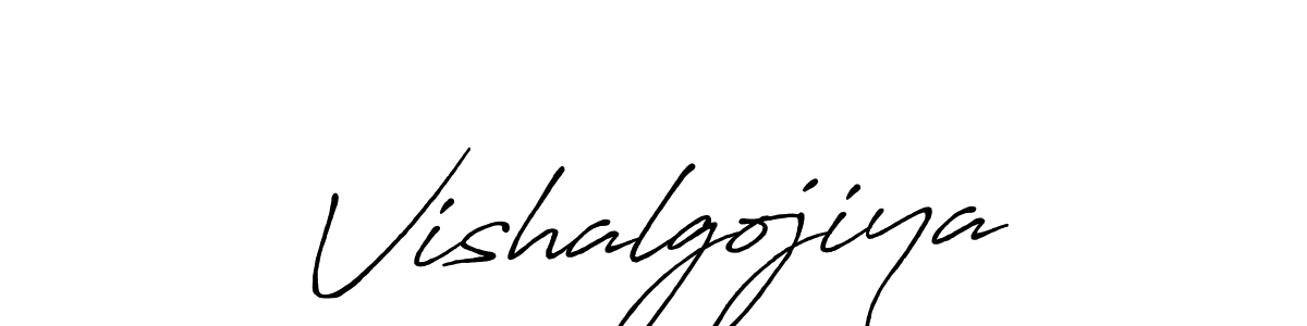 Make a beautiful signature design for name Vishalgojiya. With this signature (Antro_Vectra_Bolder) style, you can create a handwritten signature for free. Vishalgojiya signature style 7 images and pictures png