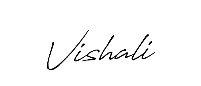 Also we have Vishali name is the best signature style. Create professional handwritten signature collection using Antro_Vectra_Bolder autograph style. Vishali signature style 7 images and pictures png