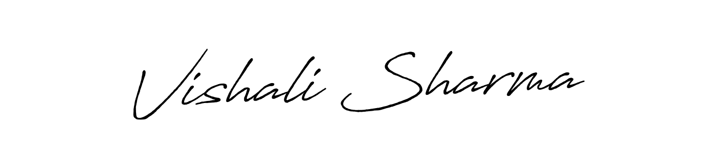 Create a beautiful signature design for name Vishali Sharma. With this signature (Antro_Vectra_Bolder) fonts, you can make a handwritten signature for free. Vishali Sharma signature style 7 images and pictures png