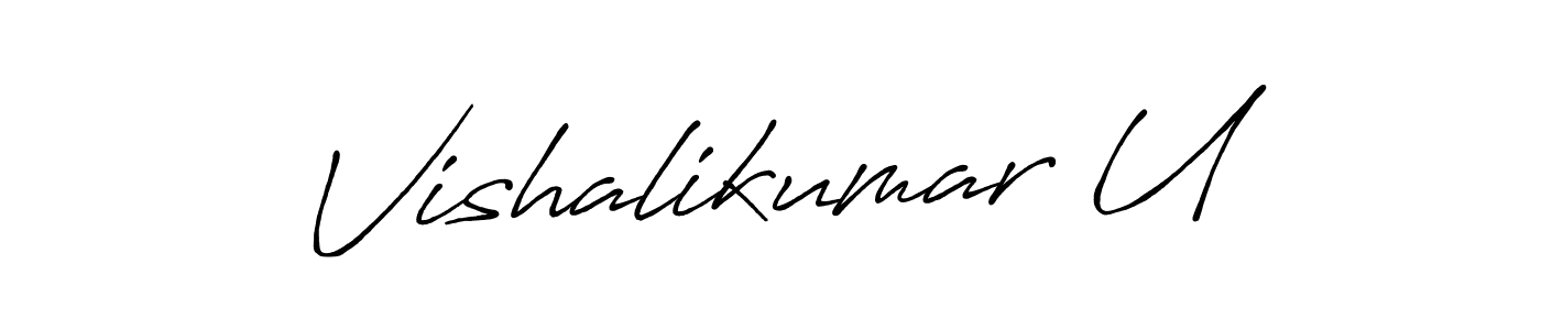 Make a short Vishalikumar U signature style. Manage your documents anywhere anytime using Antro_Vectra_Bolder. Create and add eSignatures, submit forms, share and send files easily. Vishalikumar U signature style 7 images and pictures png