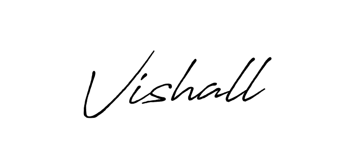 Make a beautiful signature design for name Vishall. With this signature (Antro_Vectra_Bolder) style, you can create a handwritten signature for free. Vishall signature style 7 images and pictures png