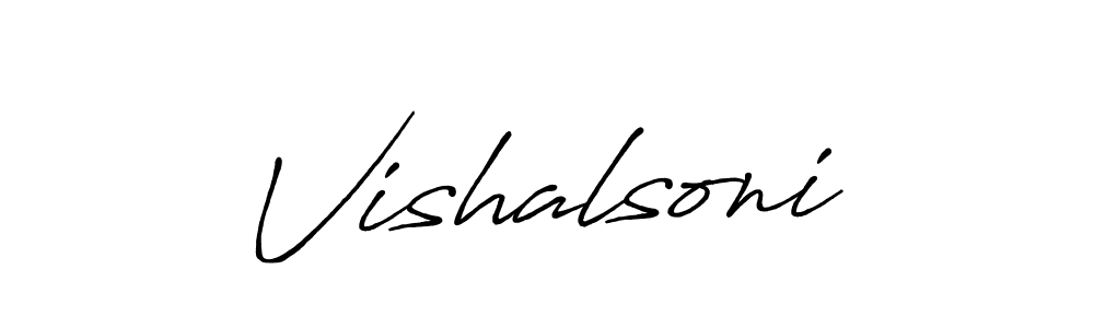 Also we have Vishalsoni name is the best signature style. Create professional handwritten signature collection using Antro_Vectra_Bolder autograph style. Vishalsoni signature style 7 images and pictures png