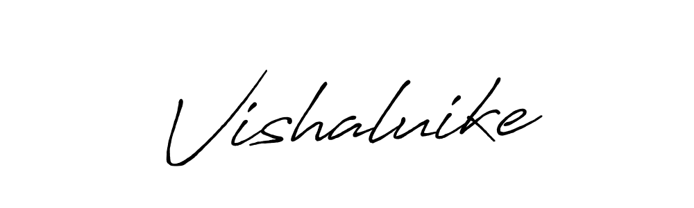 You should practise on your own different ways (Antro_Vectra_Bolder) to write your name (Vishaluike) in signature. don't let someone else do it for you. Vishaluike signature style 7 images and pictures png