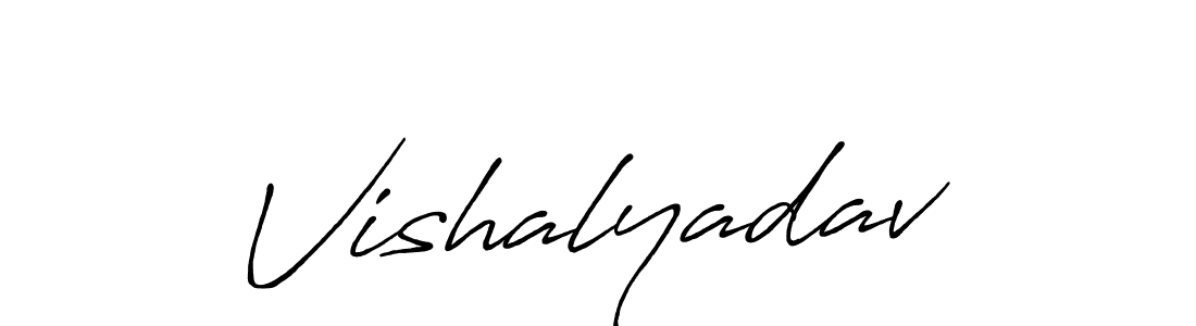 Design your own signature with our free online signature maker. With this signature software, you can create a handwritten (Antro_Vectra_Bolder) signature for name Vishalyadav. Vishalyadav signature style 7 images and pictures png