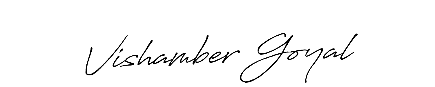 You can use this online signature creator to create a handwritten signature for the name Vishamber Goyal. This is the best online autograph maker. Vishamber Goyal signature style 7 images and pictures png