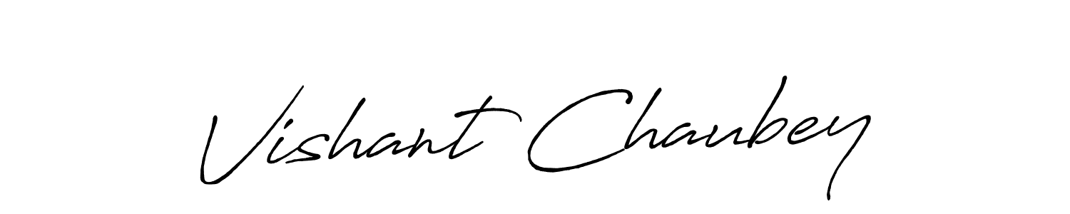 if you are searching for the best signature style for your name Vishant Chaubey. so please give up your signature search. here we have designed multiple signature styles  using Antro_Vectra_Bolder. Vishant Chaubey signature style 7 images and pictures png