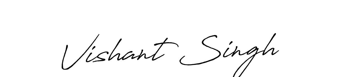 The best way (Antro_Vectra_Bolder) to make a short signature is to pick only two or three words in your name. The name Vishant Singh include a total of six letters. For converting this name. Vishant Singh signature style 7 images and pictures png