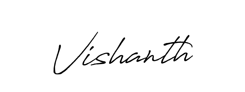 How to make Vishanth name signature. Use Antro_Vectra_Bolder style for creating short signs online. This is the latest handwritten sign. Vishanth signature style 7 images and pictures png