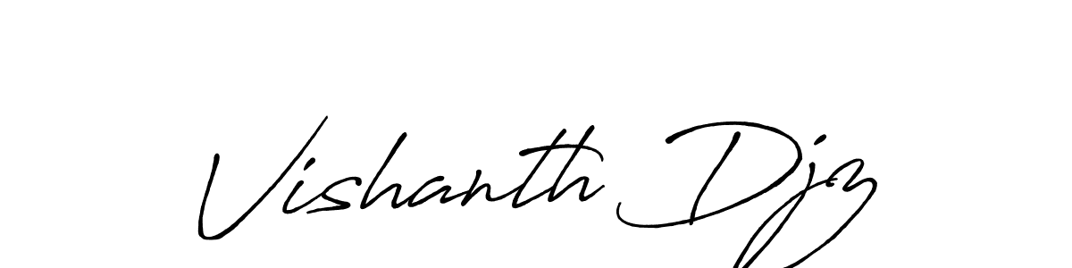 Use a signature maker to create a handwritten signature online. With this signature software, you can design (Antro_Vectra_Bolder) your own signature for name Vishanth Djz. Vishanth Djz signature style 7 images and pictures png