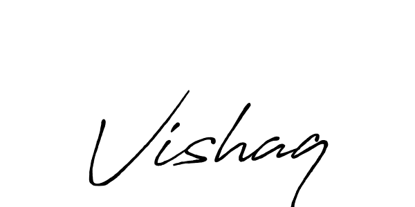 Also we have Vishaq name is the best signature style. Create professional handwritten signature collection using Antro_Vectra_Bolder autograph style. Vishaq signature style 7 images and pictures png