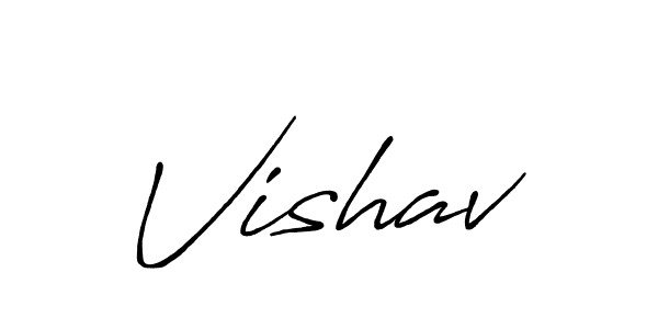 How to make Vishav name signature. Use Antro_Vectra_Bolder style for creating short signs online. This is the latest handwritten sign. Vishav signature style 7 images and pictures png