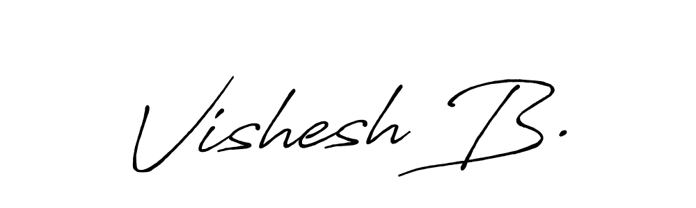 The best way (Antro_Vectra_Bolder) to make a short signature is to pick only two or three words in your name. The name Vishesh B. include a total of six letters. For converting this name. Vishesh B. signature style 7 images and pictures png