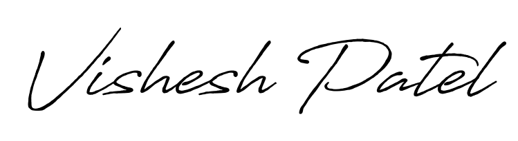 The best way (Antro_Vectra_Bolder) to make a short signature is to pick only two or three words in your name. For converting this name Vishesh Patel. Vishesh Patel signature style 7 images and pictures png