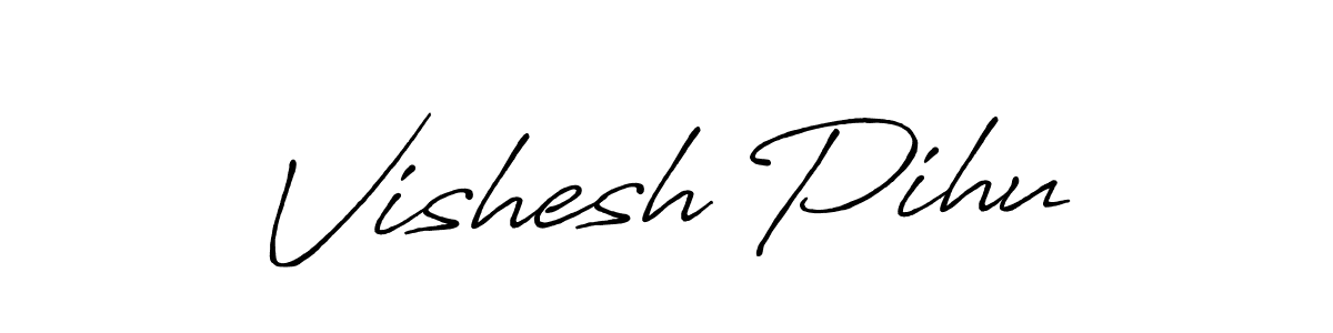 How to Draw Vishesh Pihu signature style? Antro_Vectra_Bolder is a latest design signature styles for name Vishesh Pihu. Vishesh Pihu signature style 7 images and pictures png