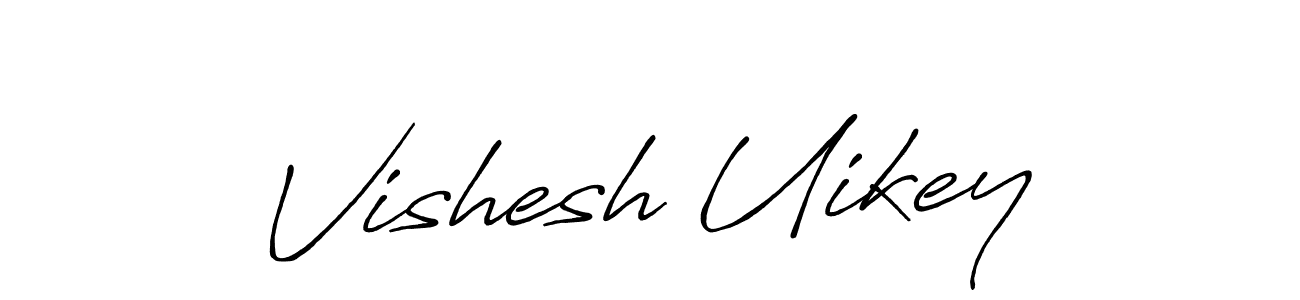 Design your own signature with our free online signature maker. With this signature software, you can create a handwritten (Antro_Vectra_Bolder) signature for name Vishesh Uikey. Vishesh Uikey signature style 7 images and pictures png