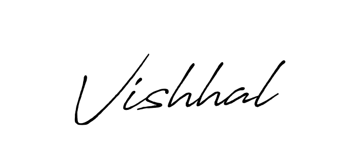 Also we have Vishhal name is the best signature style. Create professional handwritten signature collection using Antro_Vectra_Bolder autograph style. Vishhal signature style 7 images and pictures png