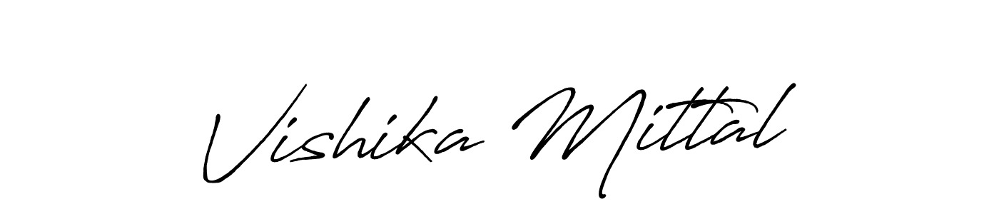 Also we have Vishika Mittal name is the best signature style. Create professional handwritten signature collection using Antro_Vectra_Bolder autograph style. Vishika Mittal signature style 7 images and pictures png