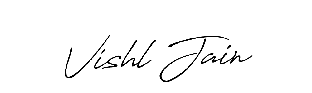 Similarly Antro_Vectra_Bolder is the best handwritten signature design. Signature creator online .You can use it as an online autograph creator for name Vishl Jain. Vishl Jain signature style 7 images and pictures png