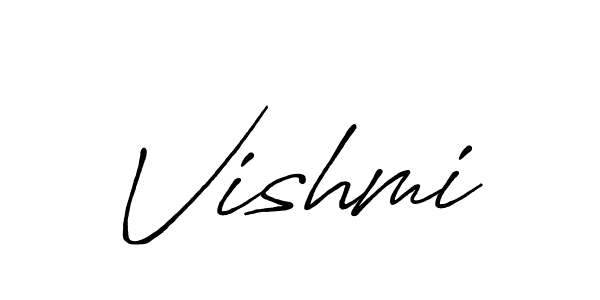 Use a signature maker to create a handwritten signature online. With this signature software, you can design (Antro_Vectra_Bolder) your own signature for name Vishmi. Vishmi signature style 7 images and pictures png
