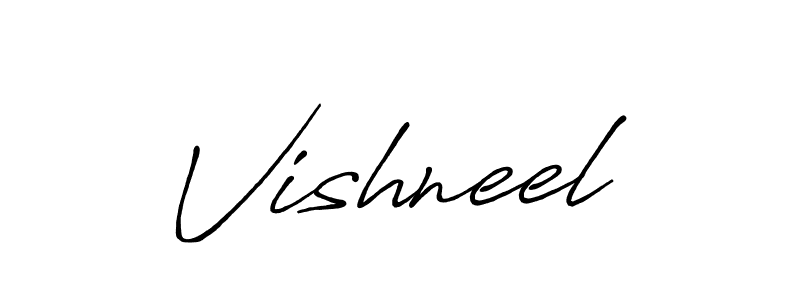 The best way (Antro_Vectra_Bolder) to make a short signature is to pick only two or three words in your name. The name Vishneel include a total of six letters. For converting this name. Vishneel signature style 7 images and pictures png