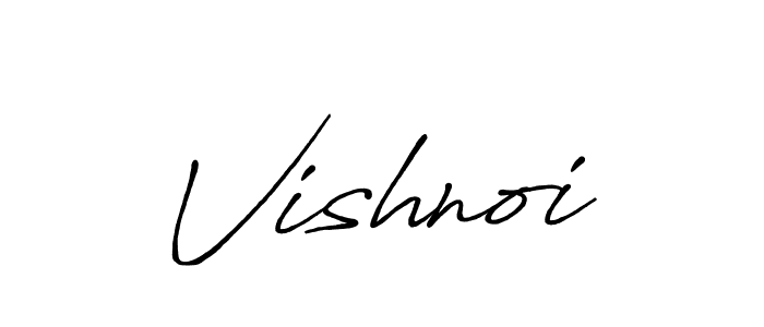 Vishnoi stylish signature style. Best Handwritten Sign (Antro_Vectra_Bolder) for my name. Handwritten Signature Collection Ideas for my name Vishnoi. Vishnoi signature style 7 images and pictures png
