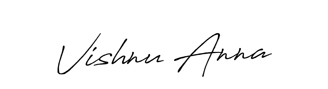 Design your own signature with our free online signature maker. With this signature software, you can create a handwritten (Antro_Vectra_Bolder) signature for name Vishnu Anna. Vishnu Anna signature style 7 images and pictures png