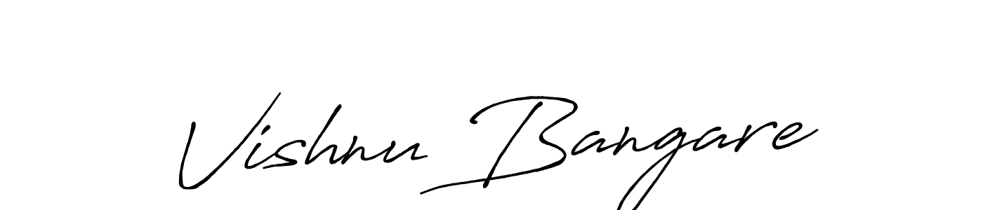 Use a signature maker to create a handwritten signature online. With this signature software, you can design (Antro_Vectra_Bolder) your own signature for name Vishnu Bangare. Vishnu Bangare signature style 7 images and pictures png