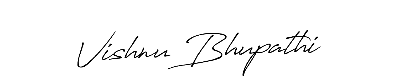 You should practise on your own different ways (Antro_Vectra_Bolder) to write your name (Vishnu Bhupathi) in signature. don't let someone else do it for you. Vishnu Bhupathi signature style 7 images and pictures png