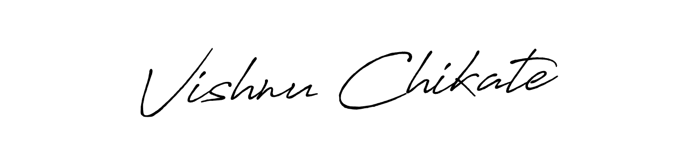 if you are searching for the best signature style for your name Vishnu Chikate. so please give up your signature search. here we have designed multiple signature styles  using Antro_Vectra_Bolder. Vishnu Chikate signature style 7 images and pictures png