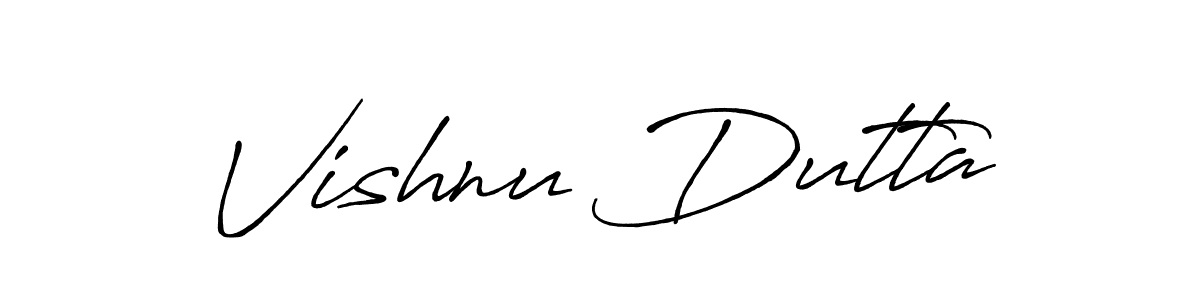 How to make Vishnu Dutta name signature. Use Antro_Vectra_Bolder style for creating short signs online. This is the latest handwritten sign. Vishnu Dutta signature style 7 images and pictures png
