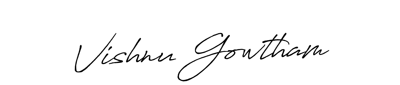 Once you've used our free online signature maker to create your best signature Antro_Vectra_Bolder style, it's time to enjoy all of the benefits that Vishnu Gowtham name signing documents. Vishnu Gowtham signature style 7 images and pictures png