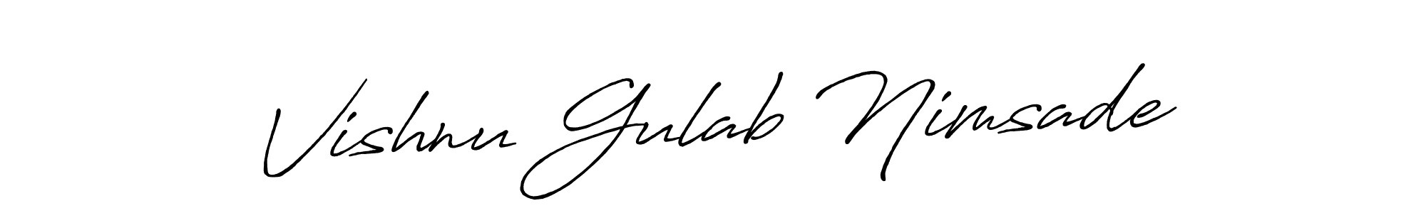 How to Draw Vishnu Gulab Nimsade signature style? Antro_Vectra_Bolder is a latest design signature styles for name Vishnu Gulab Nimsade. Vishnu Gulab Nimsade signature style 7 images and pictures png