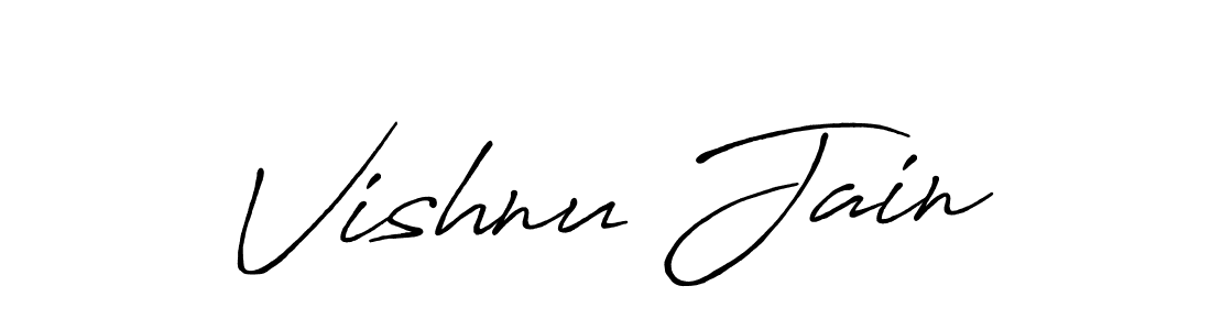 if you are searching for the best signature style for your name Vishnu Jain. so please give up your signature search. here we have designed multiple signature styles  using Antro_Vectra_Bolder. Vishnu Jain signature style 7 images and pictures png