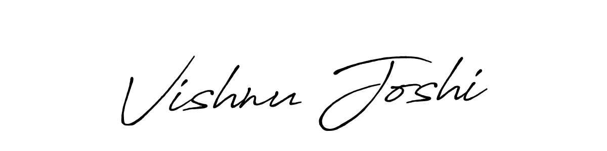 Create a beautiful signature design for name Vishnu Joshi. With this signature (Antro_Vectra_Bolder) fonts, you can make a handwritten signature for free. Vishnu Joshi signature style 7 images and pictures png