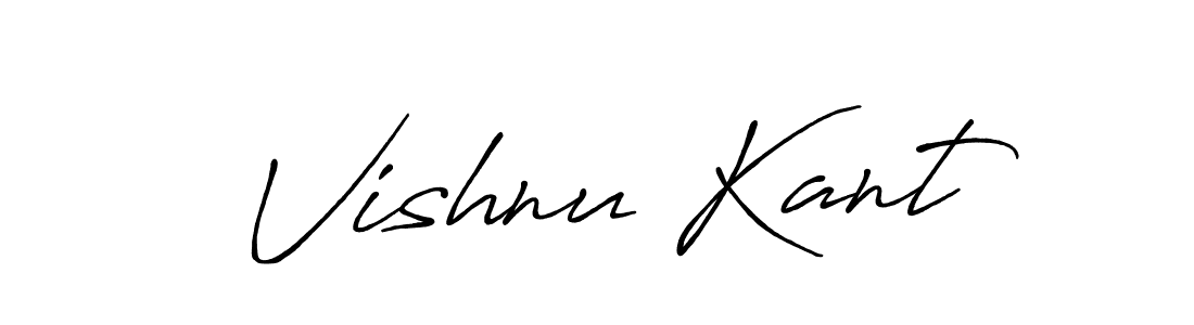 Create a beautiful signature design for name Vishnu Kant. With this signature (Antro_Vectra_Bolder) fonts, you can make a handwritten signature for free. Vishnu Kant signature style 7 images and pictures png