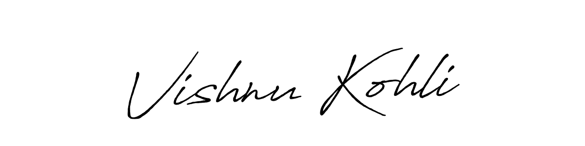 Also You can easily find your signature by using the search form. We will create Vishnu Kohli name handwritten signature images for you free of cost using Antro_Vectra_Bolder sign style. Vishnu Kohli signature style 7 images and pictures png