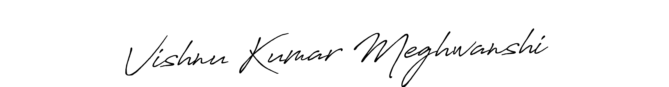Make a beautiful signature design for name Vishnu Kumar Meghwanshi. With this signature (Antro_Vectra_Bolder) style, you can create a handwritten signature for free. Vishnu Kumar Meghwanshi signature style 7 images and pictures png