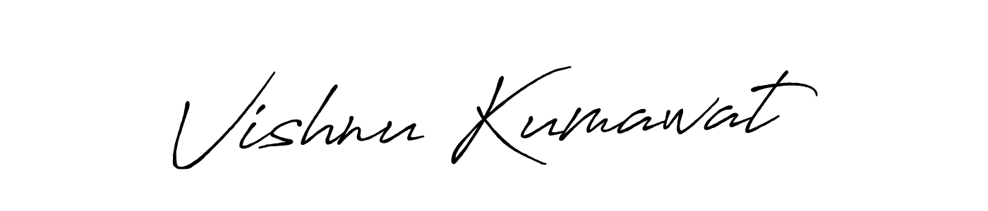 Design your own signature with our free online signature maker. With this signature software, you can create a handwritten (Antro_Vectra_Bolder) signature for name Vishnu Kumawat. Vishnu Kumawat signature style 7 images and pictures png