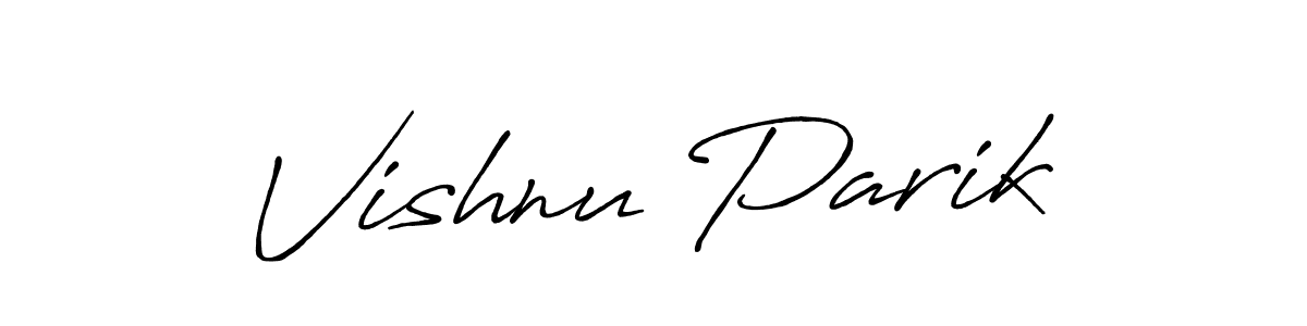 How to make Vishnu Parik signature? Antro_Vectra_Bolder is a professional autograph style. Create handwritten signature for Vishnu Parik name. Vishnu Parik signature style 7 images and pictures png
