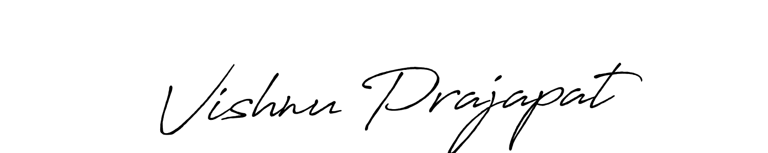 Also we have Vishnu Prajapat name is the best signature style. Create professional handwritten signature collection using Antro_Vectra_Bolder autograph style. Vishnu Prajapat signature style 7 images and pictures png