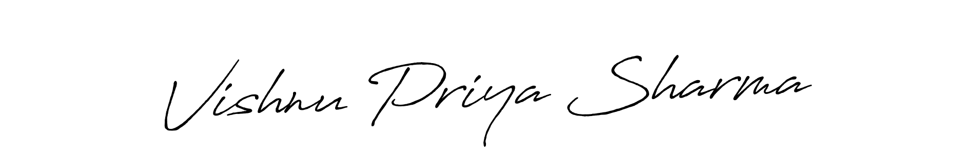 Design your own signature with our free online signature maker. With this signature software, you can create a handwritten (Antro_Vectra_Bolder) signature for name Vishnu Priya Sharma. Vishnu Priya Sharma signature style 7 images and pictures png