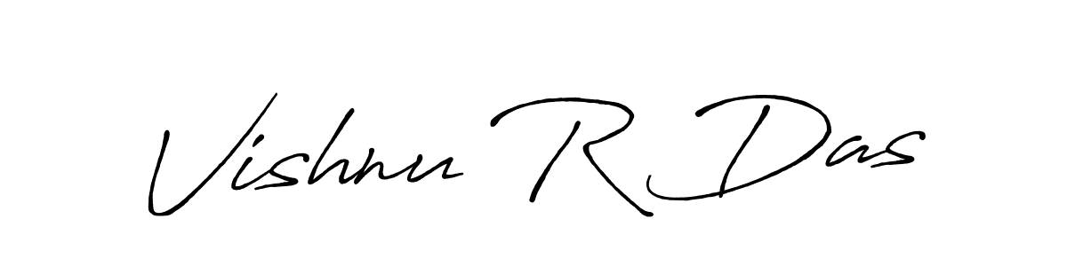 Make a beautiful signature design for name Vishnu R Das. With this signature (Antro_Vectra_Bolder) style, you can create a handwritten signature for free. Vishnu R Das signature style 7 images and pictures png
