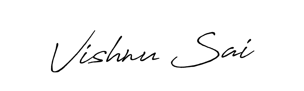 Also You can easily find your signature by using the search form. We will create Vishnu Sai name handwritten signature images for you free of cost using Antro_Vectra_Bolder sign style. Vishnu Sai signature style 7 images and pictures png