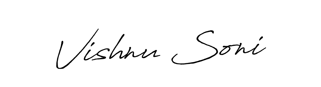 Use a signature maker to create a handwritten signature online. With this signature software, you can design (Antro_Vectra_Bolder) your own signature for name Vishnu Soni. Vishnu Soni signature style 7 images and pictures png