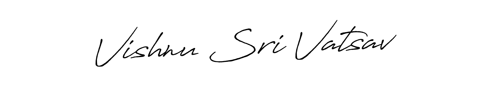 You should practise on your own different ways (Antro_Vectra_Bolder) to write your name (Vishnu Sri Vatsav) in signature. don't let someone else do it for you. Vishnu Sri Vatsav signature style 7 images and pictures png