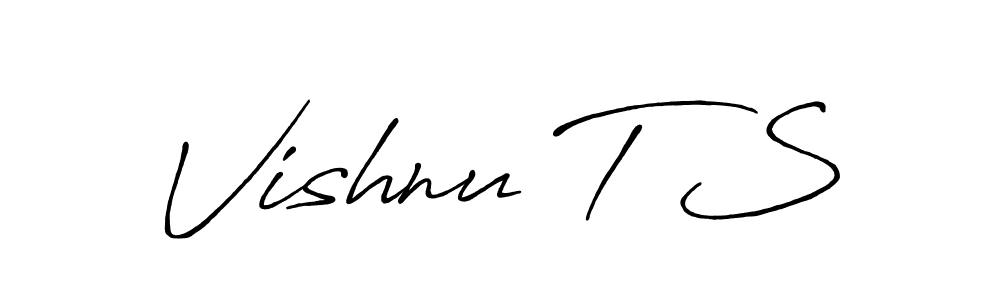 Create a beautiful signature design for name Vishnu T S. With this signature (Antro_Vectra_Bolder) fonts, you can make a handwritten signature for free. Vishnu T S signature style 7 images and pictures png