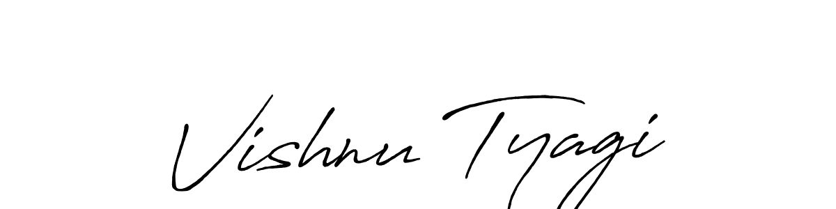 Make a beautiful signature design for name Vishnu Tyagi. With this signature (Antro_Vectra_Bolder) style, you can create a handwritten signature for free. Vishnu Tyagi signature style 7 images and pictures png