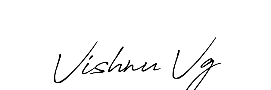It looks lik you need a new signature style for name Vishnu Vg. Design unique handwritten (Antro_Vectra_Bolder) signature with our free signature maker in just a few clicks. Vishnu Vg signature style 7 images and pictures png