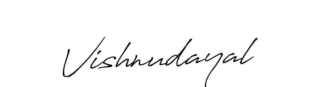 Vishnudayal stylish signature style. Best Handwritten Sign (Antro_Vectra_Bolder) for my name. Handwritten Signature Collection Ideas for my name Vishnudayal. Vishnudayal signature style 7 images and pictures png